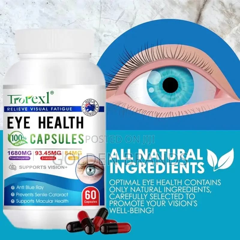 Eye vitamins with lutein supplements for clear vision, tension for eyes, dry eyes