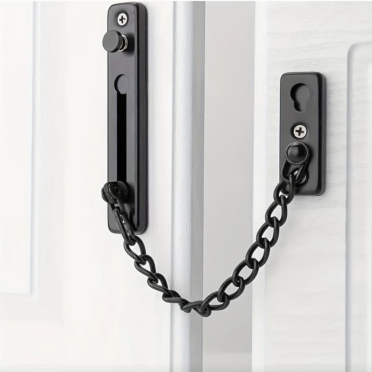 Catena di sicurezza per porta in acciaio inossidabile 304 resistente – Bullone antifurto a molla, finitura lucida. Proteggi la Tua Casa!
