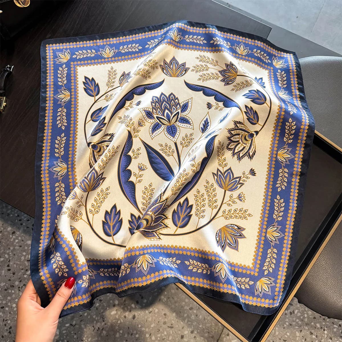Sciarpa di seta naturale al 100% Scialli da donna Avvolge per le signore Foulard Sciarpe Pashmina Fazzoletto da collo Hijab femminile Bandana Bufanda di lusso
