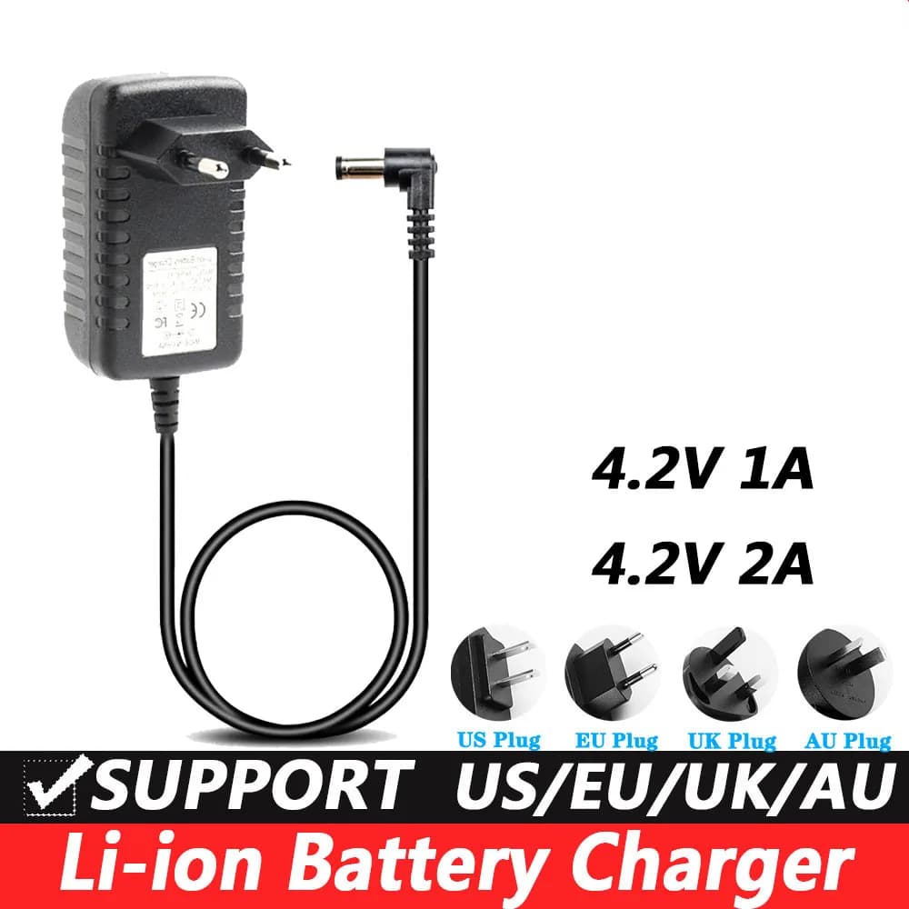4.2V 1A 2A Lithium Ion Battery Hoverboard Charger DC 5.5*2. 1MM toy car lamp for head electric motorcycle