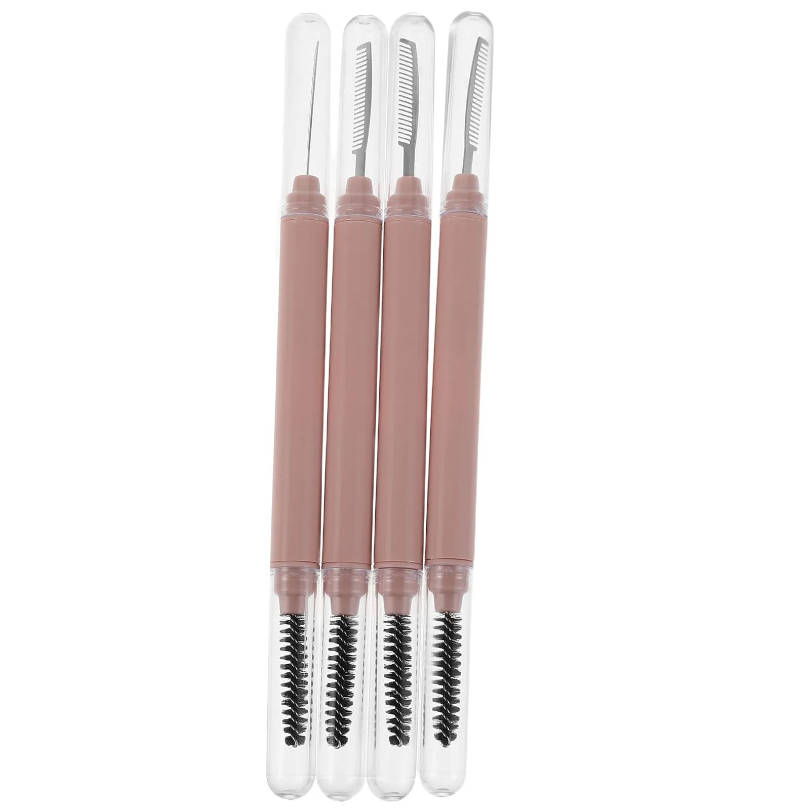 Set di 4 Pettini per Ciglia in Metallo, Spazzola per Mascara e Separatore, Strumento Applicatore per Ciglia in Acciaio Inox con Copertura Antipolvere per Uso Domestico