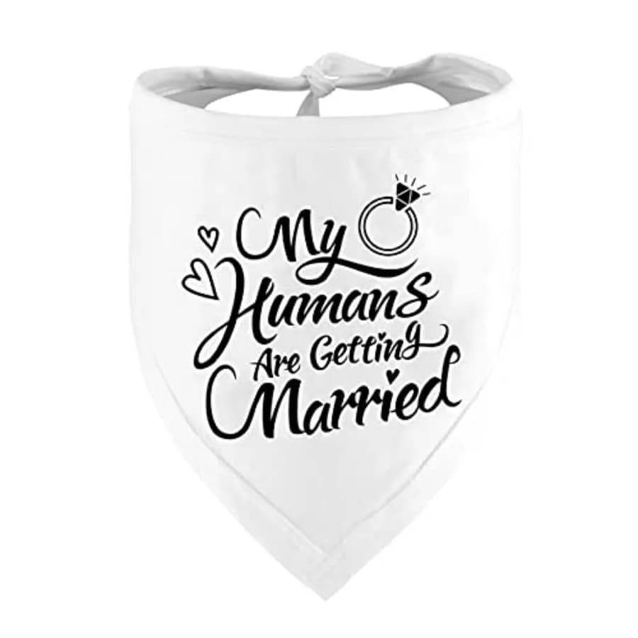 Foulard per cani per annuncio di fidanzamento e matrimonio, accessorio fotografico per animali domestici, con la scritta 'My Humans are Getting Married'