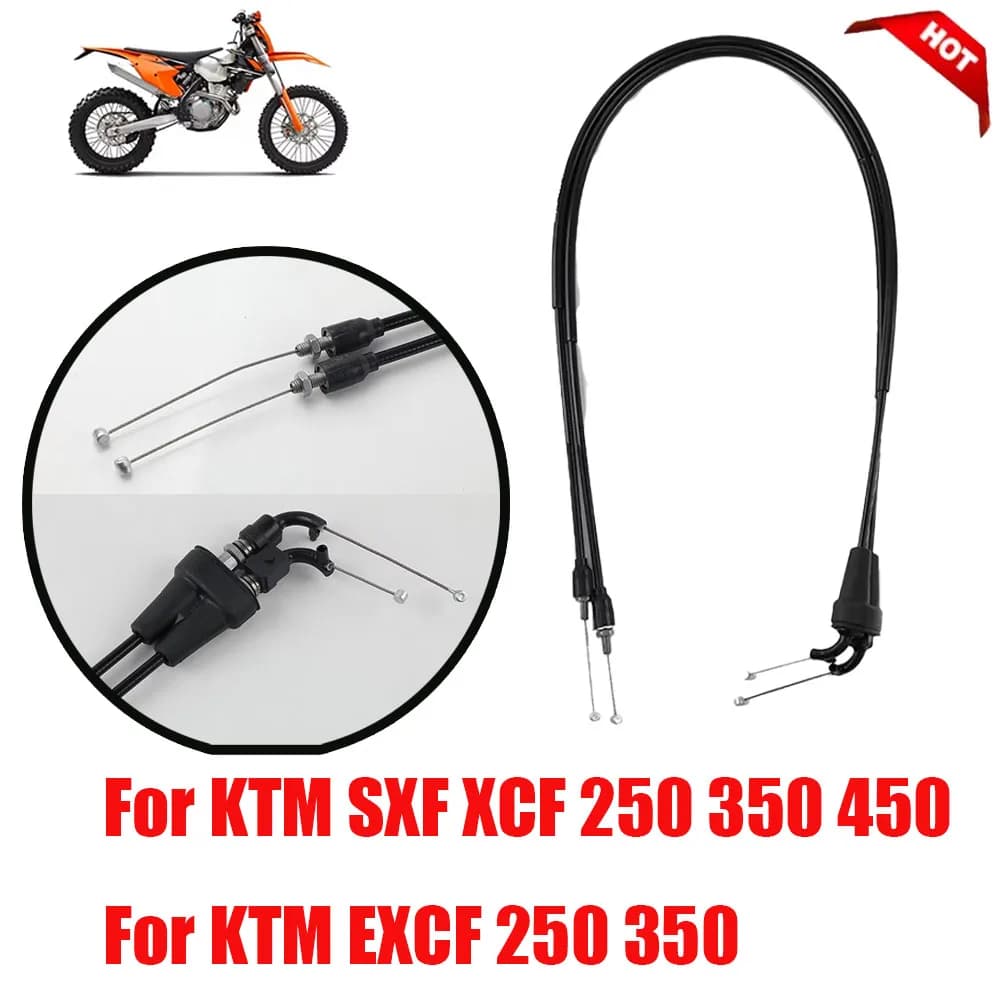 Per KTM SXF XCF 250 350 450 EXCF 250 350 HUSQVARNA FC FE FS FX Moto Cavo Dell'acceleratore Acceleratore Pull Line Tubi Del Carburante In Acciaio