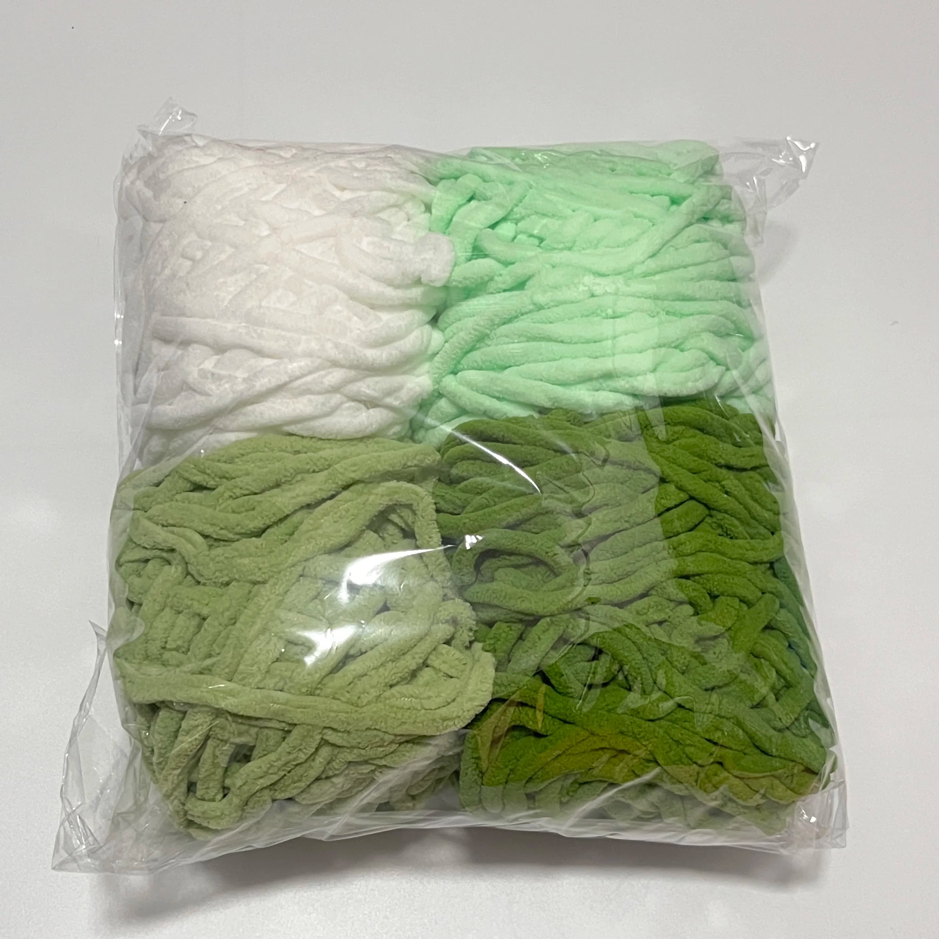 4 pezzi set di linee di strisce di ghiaccio 400g kit di filati per maglieria in ciniglia di colore misto filato di lana fai da te per sciarpa fatta a mano coperta pantofole filo spesso