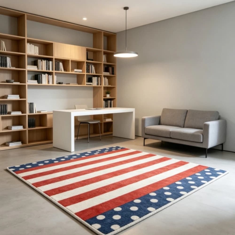 American Flag Pattern Area Rugs. Velour Mat, Area Rugs Products, Rug Under Bed, Washable Rugs, Outdoor Carpet, Home Decor, Machine Washable,, Durable, Decoration, Anti-slip, Rugs for Living Room. Velvet Fabric Has a Soft Light!