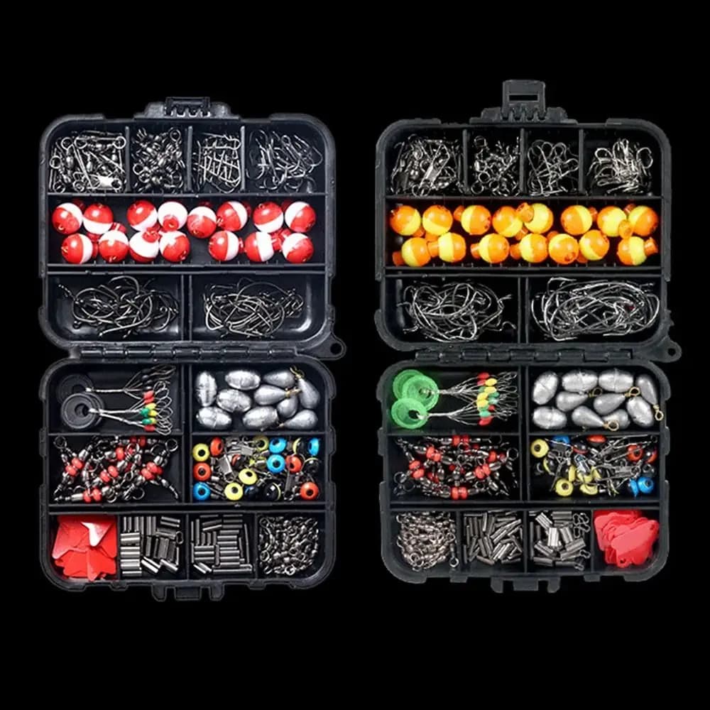 Fishing Equipment Kit with Spherical Floating Machines, Carp Fishing Wheels, Set of Accessories with Box, baits and Sets of Artificial baits