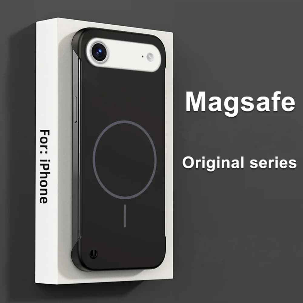 Custodia per telefono magnetica senza cornice ultrasottile originale Magsafe per iPhone 17 16 Pro 15 14 Plus 13 12 11 Pro Max 17Air PC Funda Custodie