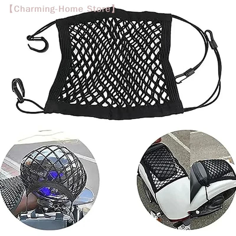 【M】Busta per rete portaoggetti per auto a 2 strati tra i sedili Divisore per auto Barriera per animali domestici Borsa in rete elastica elastica Organizzatore Accessori auto
