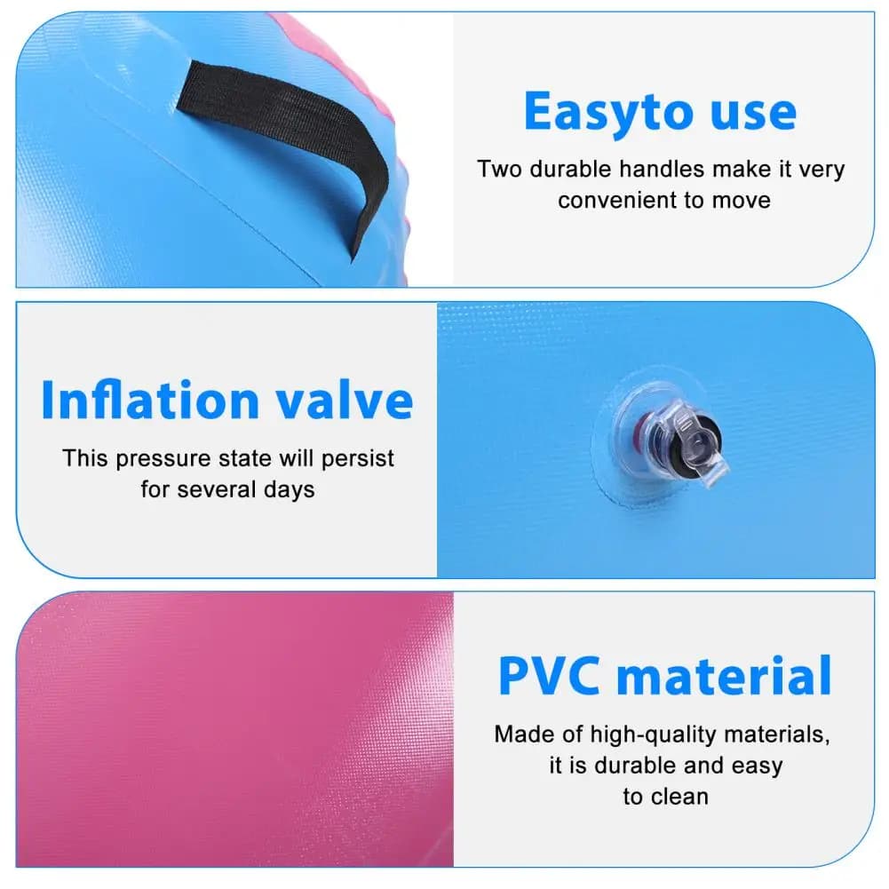 Gymnastics Barrel Inflatable Tumbling Roller Air Mat Air Pump Back Handspring Training Air Tumbler Octagon Barrel Home Gym Yoga