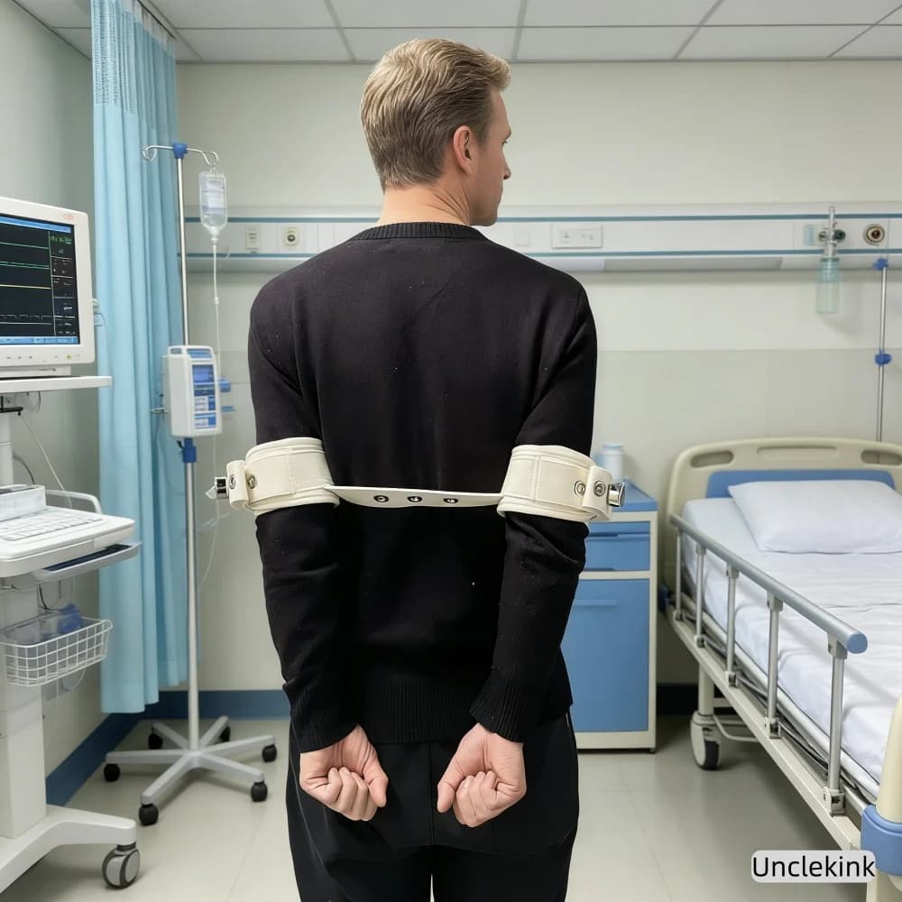 Restrizioni per braccioli medici in morbido cotone Supporto per arti da polso regolabile per la sicurezza del paziente Cintura di controllo dell'agitazione per il recupero post-chirurgia