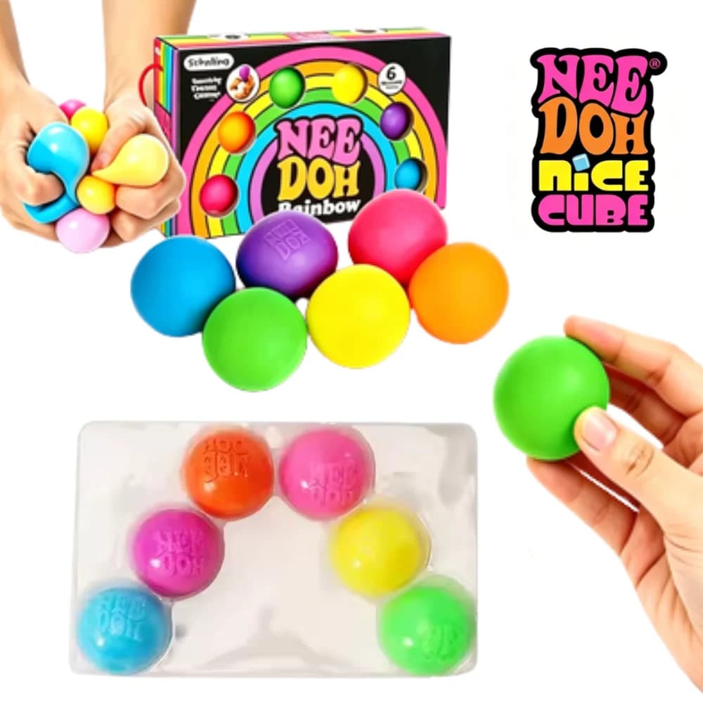 New Schylling Needoh Rainbow Teenie Stress Ball Fidget Toys Blind Box surprises Anti-stress Sensory Squeeze Party Toy gifts