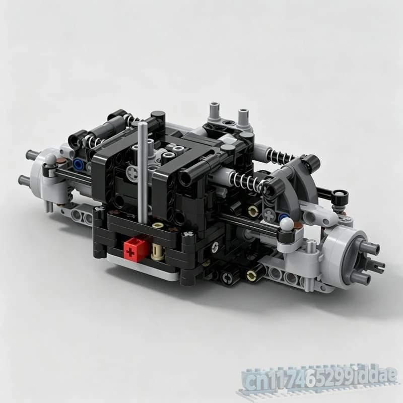 212PCS Differential-Locked Front Axle Technical MOC Model Custom Puzzle DIY Building Block Assembly Educational Toy Gift Display