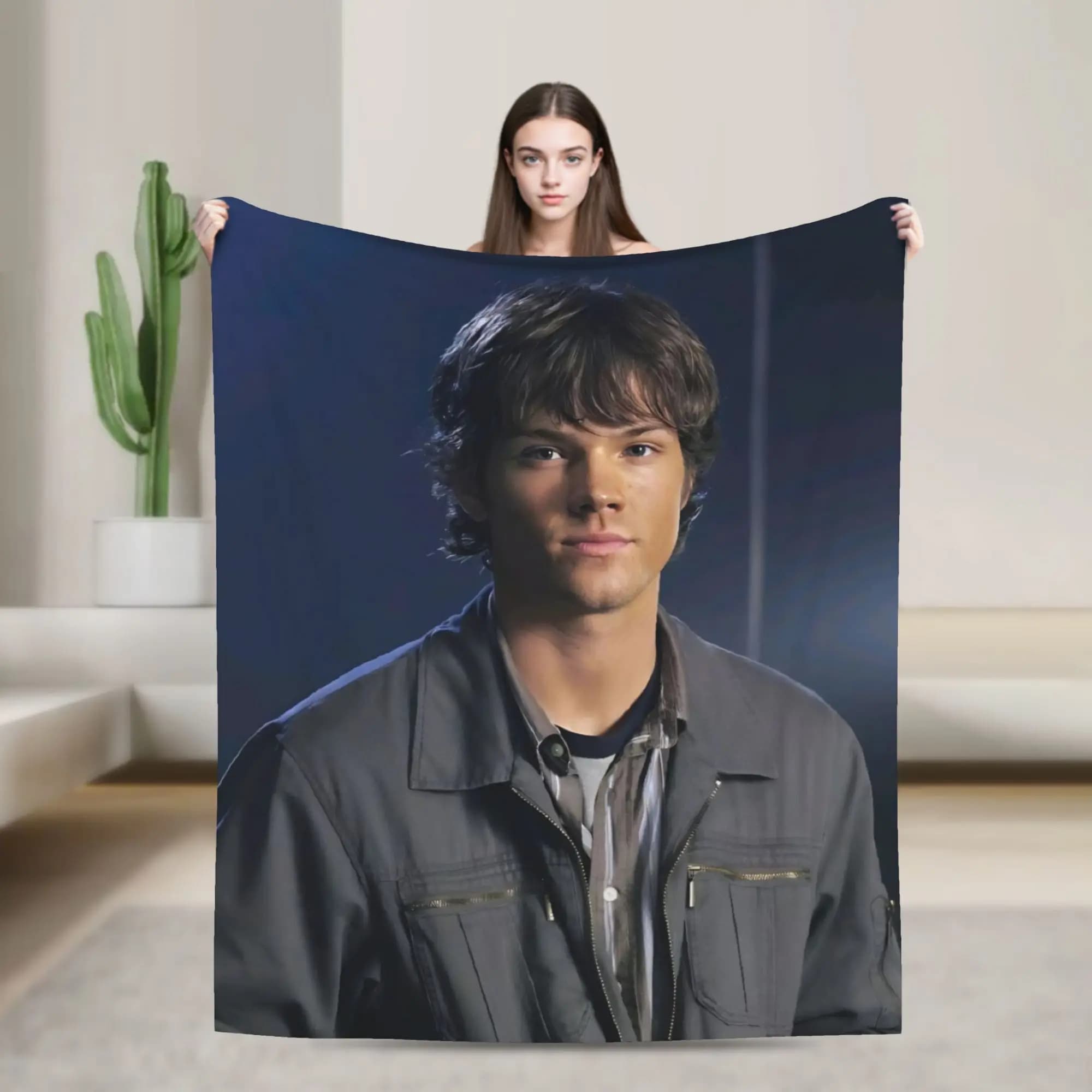 Coperte super calde Picnic Sam Winchester Coperta da tiro soprannaturale Copriletto in flanella per divano sedia Divertente copridivano