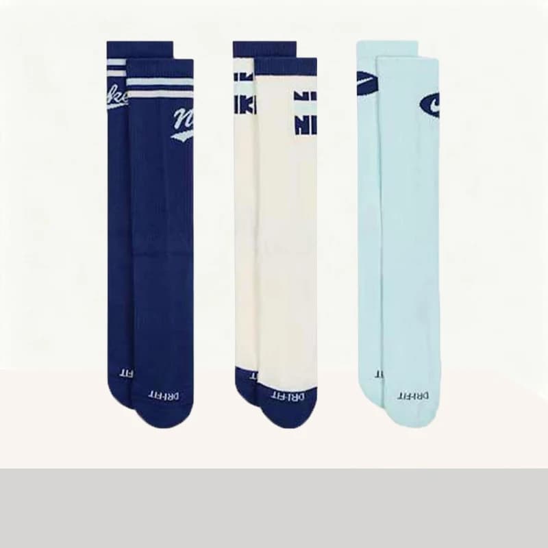 Calzini unisex al ginocchio in spugna Nike minimalisti, comodi, resistenti e versatili (confezione da 3) HJ9336-902