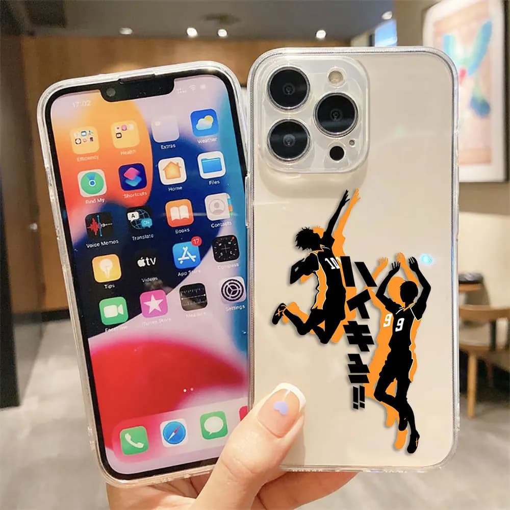 Transparent cover H-Haikyuu School Volleyball for Redmi Note 15 14 13 12 12 12S 11 11T 11S 10 9S 9S 8 Pro Max Plus in TPU