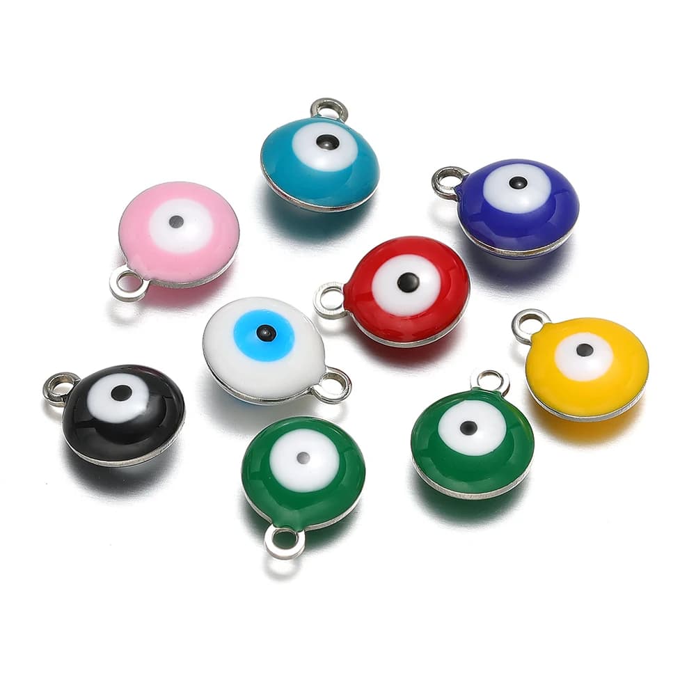 20 pcs/ waterproof stainless steel enamel enamel pendants for necklace pendants for earrings material handmade jewelry creation diy