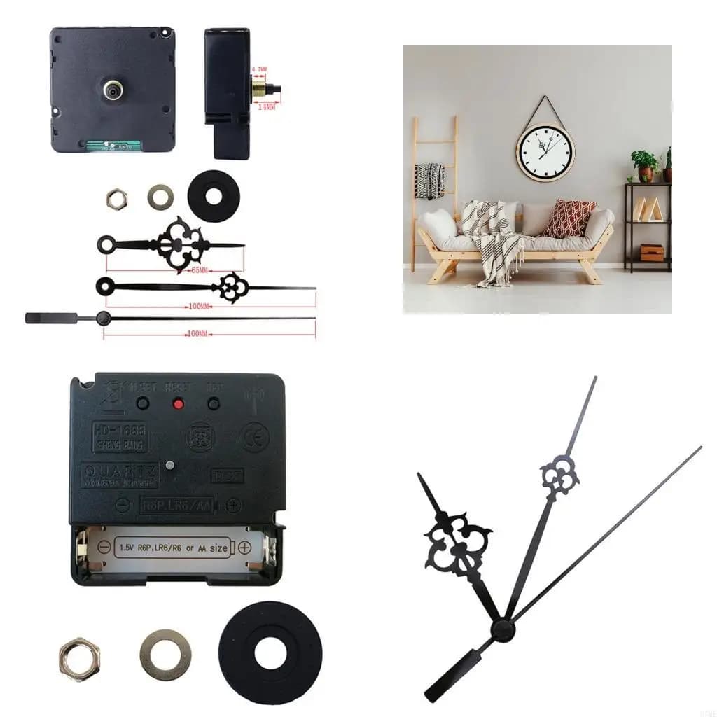 German for DCF time zone Mechanism movement silent radio controlled wall clock Dropivani fai -da -te