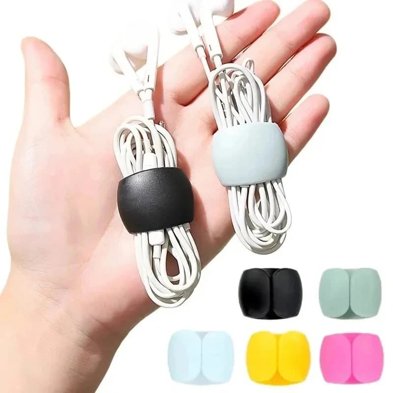 5/20 Pezzi Organizzatore Cavi, Clip Portacavi, Supporto per Cavo Mouse, Auricolari, Caricatore USB, Organizzatore da Scrivania, Protezione Cavi