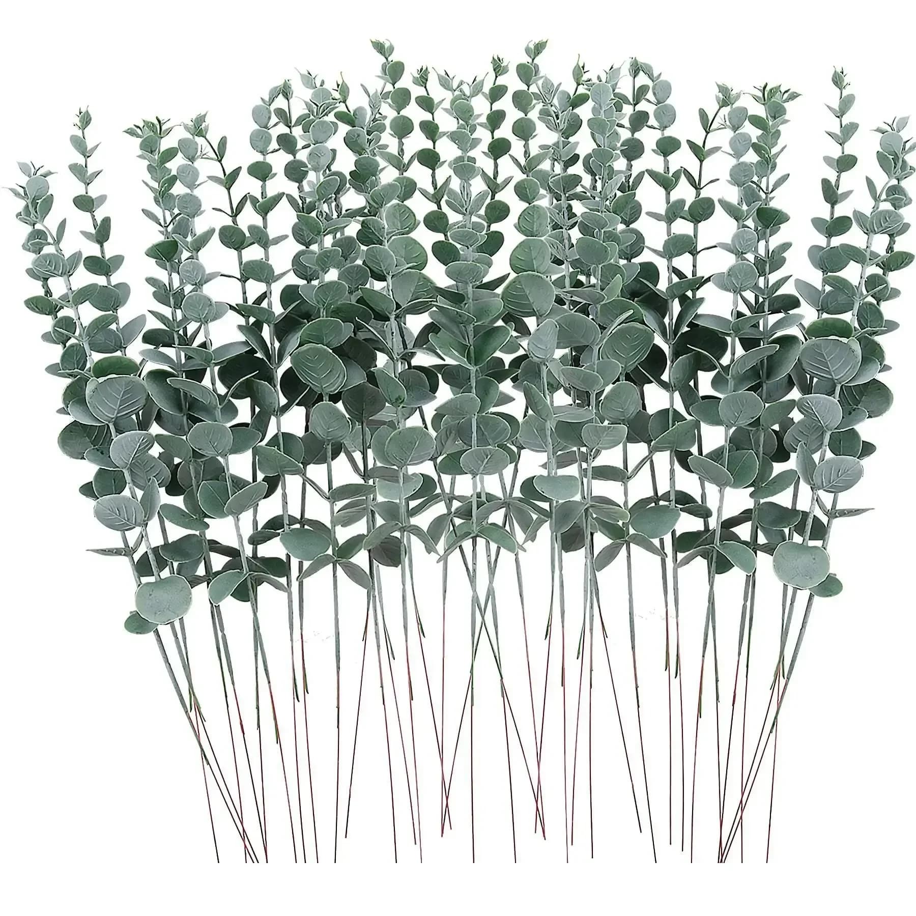 24/10 pz piante artificiali foglie di eucalipto rami di foglie verdi per il giardino di casa decorazione di nozze fiori Bouquet centrotavola