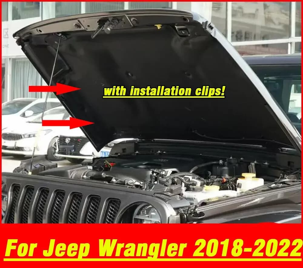Engine Mat Hood Insulation Pad Heat Shield Blanket For Jeep Wrangler 2018-2022