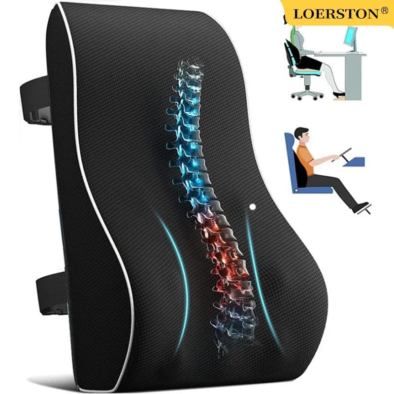 Car seat Office chair Lumbar support for backrest Car head cushion Rebound memory foam cushion Lumbar back cushion for car driver