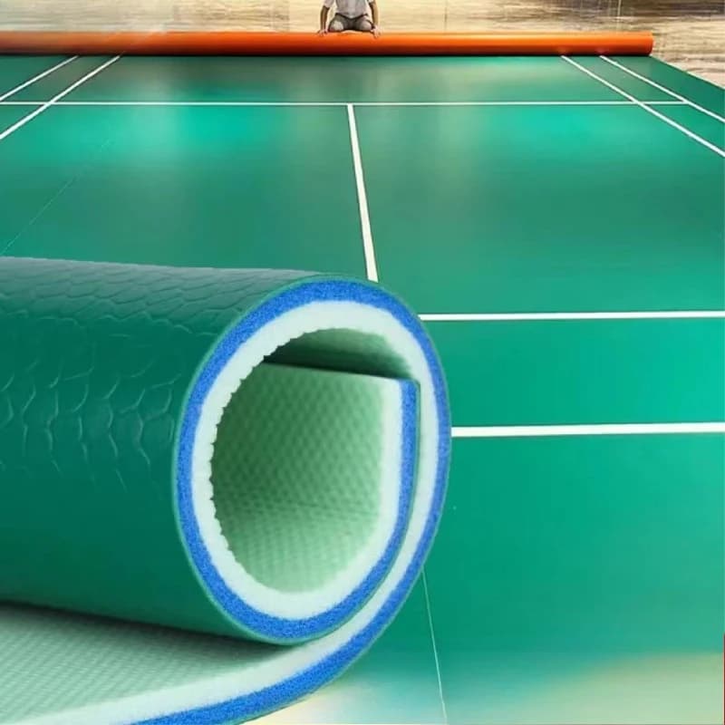 Tappetino da pavimento per cantiere da basket per interni ed esterni, cantiere da stadio di badminton, sala da ping pong, tappetino sportivo, fila d'aria, pavimento in PVC