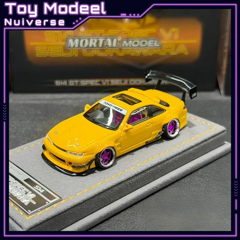 Mortal S14 GT SPEC V1 SEIJI OOKAWARA HEC Modellino Auto in Scala 1:64 in Lega Pressofusa, Realistico, da Collezione, Decorazione da Scrivania, Regalo Perfetto