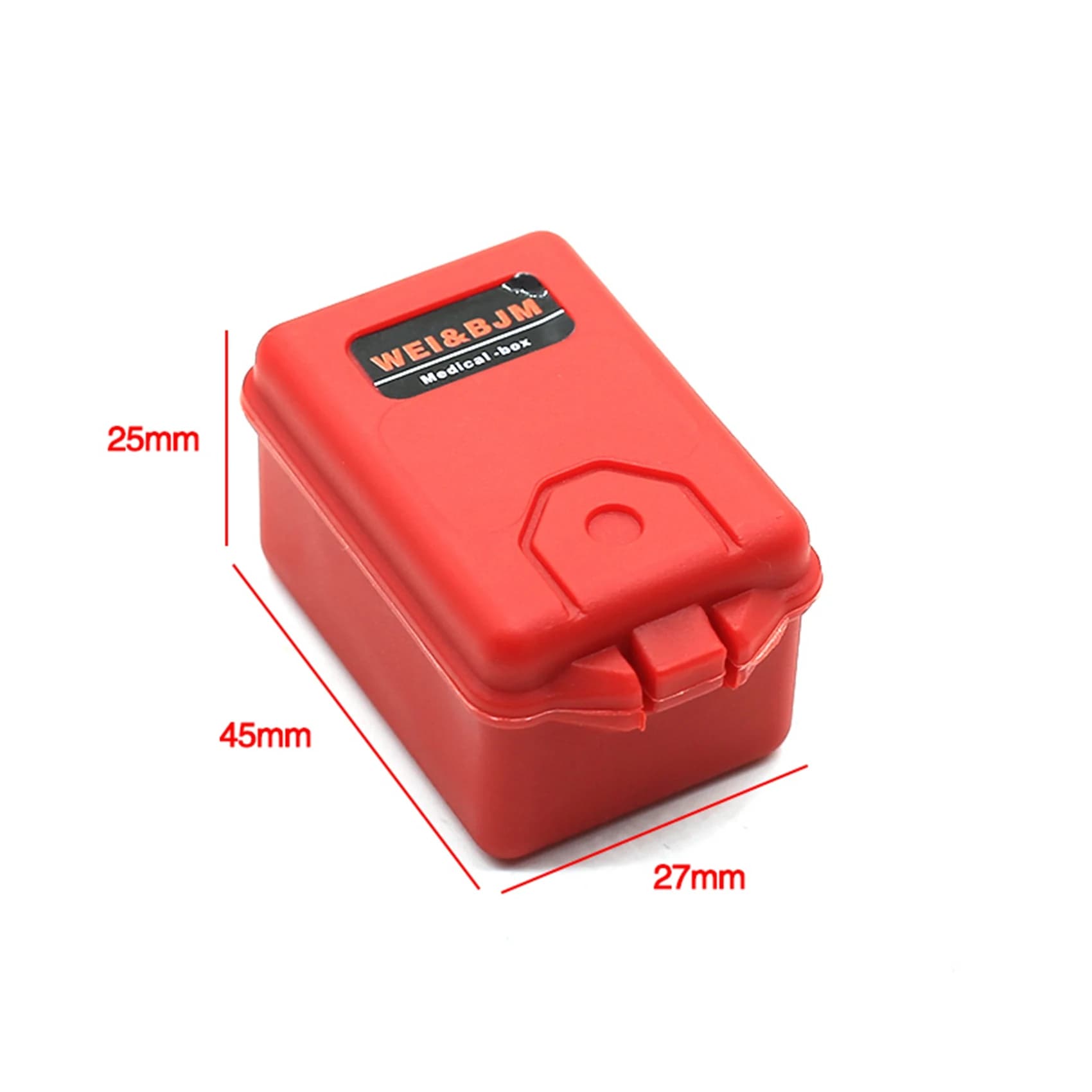 YSUN-9Pcs Plastic Rc Car Storage Box Decoration Tool For Traxxas Trx4 Axial Scx10 90046 D90 1/10 Rc Crawler Accessories Red