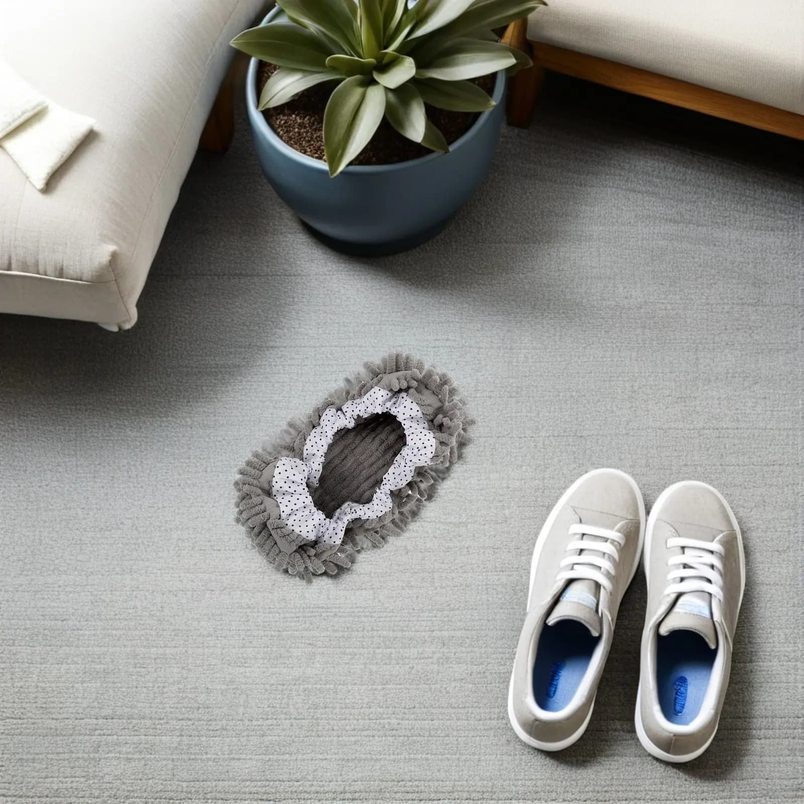 8Pcs Floor Cleaning Slippers Mop Slippers Shoes Cover for Men Women Kids Soft Elastic Microfiber Washable Reusable Home Cleaning