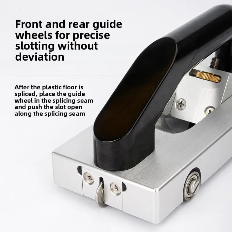 "PVC Flooring Grooving Tool with Guide Wheel – Manual Seam Cutter for Vinyl Floor Welding & Installation"