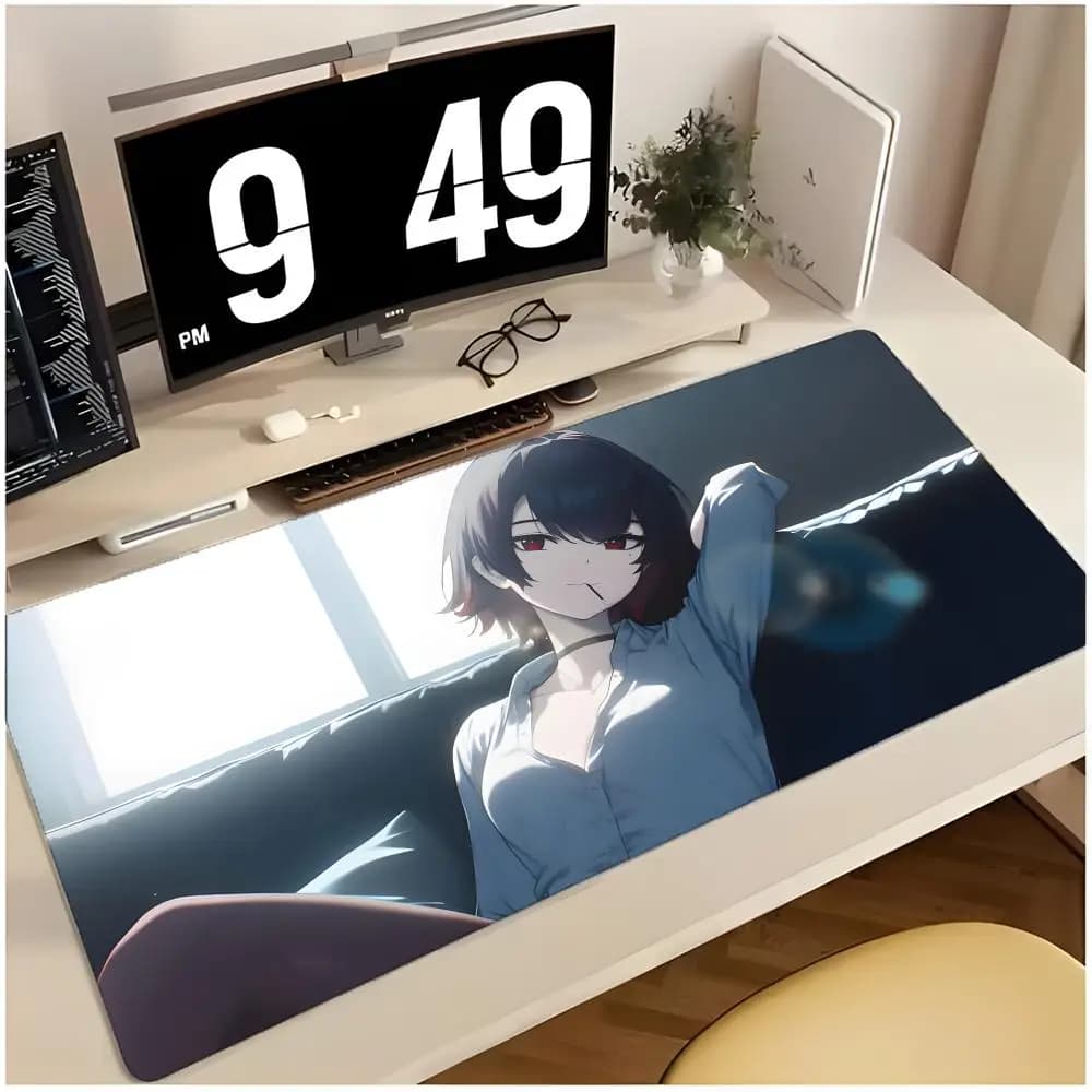game character Zenless Zone Zero Ellen Joe Mouse Pad Large Mouse Pad Desk Mat Non-Slip Board Game Mat Stitched Edges