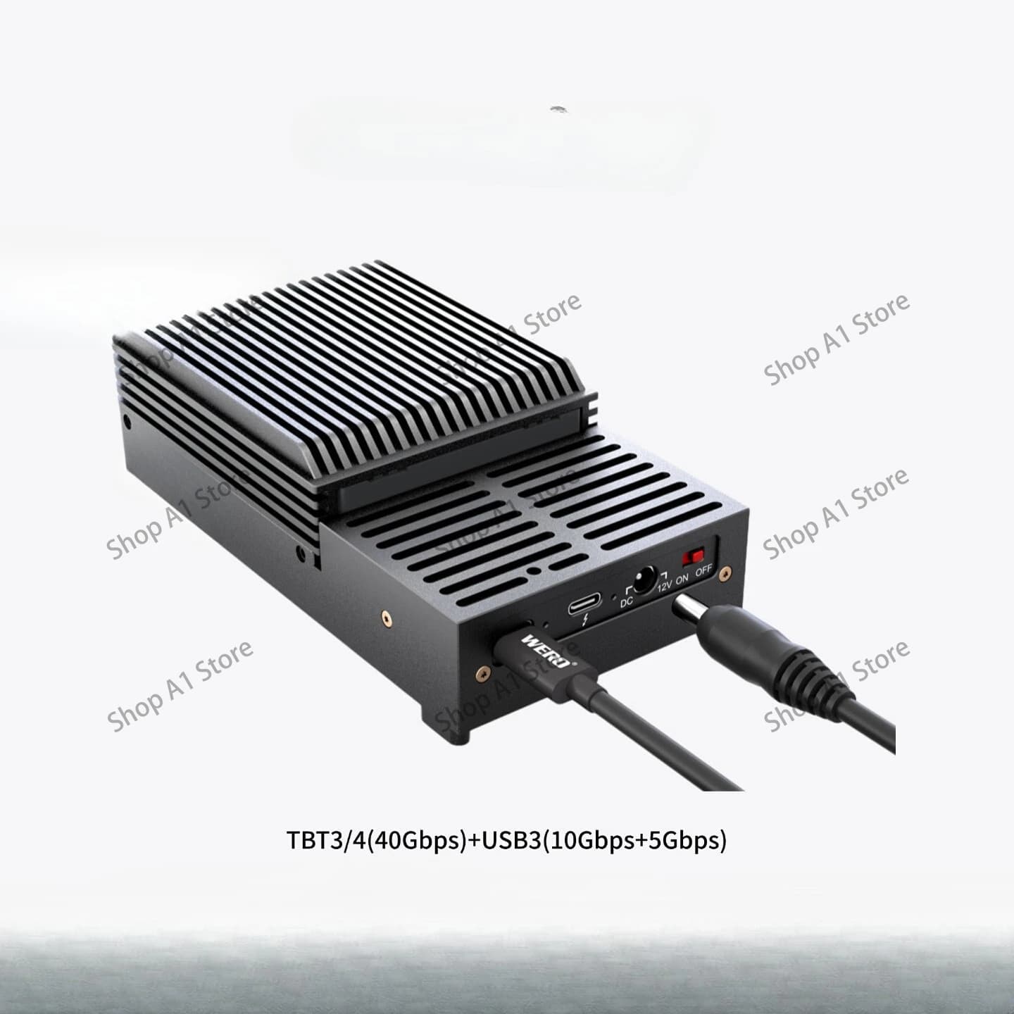 Base per SSD U2 con Thunderbolt 3/4/5/USB, Box Esterno per Archiviazione Video Aziendale