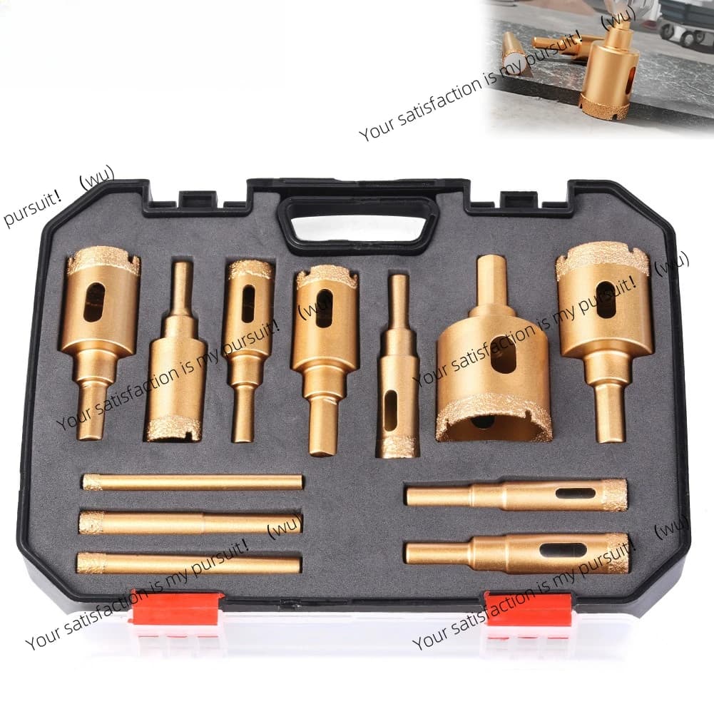 Set apri fori brasati M10, apri fori per piastrelle, marmo, granito, punta smeriglio