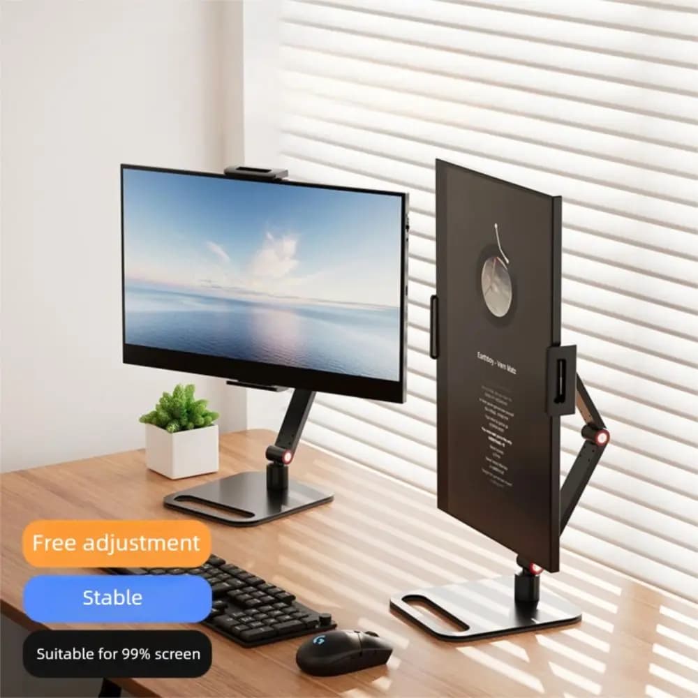 New Expandable Monitor Desk Holder 360° Swivel Foldable Tablet Stand Adjustable Tablet Bracket for 12-17in