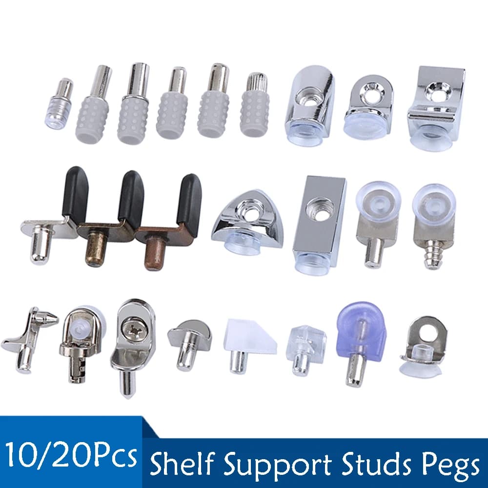 10/20Pcs Shelf Support Studs Pegs Pins Plugs Cabinet Seperator Fixed Wooden Glass Layer Board Furniture Bracket Holder