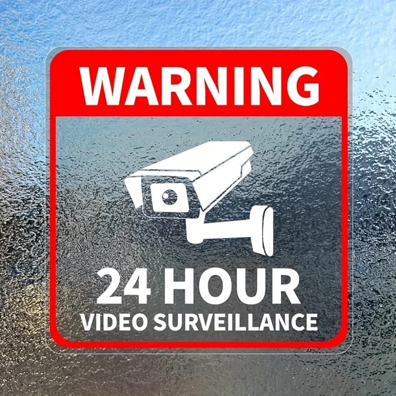 24 ore CCTV Telecamera Avvertimento Sicurezza Adesivi per auto Porta Finestra Paraurti Parabrezza Decorazione Accessori auto Decalcomanie in vinile rimovibili