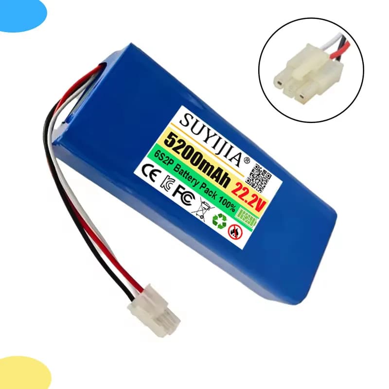 NUOVA batteria agli ioni di litio da 22,2 V 5200 mAh 6S2P 18650 batteria ricaricabile per fai da te/drone RC/robot - protezione BMS