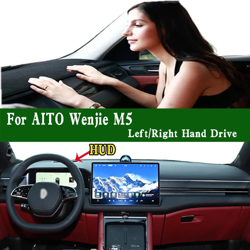 For 2024 2025 AITO Wenjie M5 EV MAX Dash Zerbino Dash Cruscot Cover Solar Protection Pad Protective Dash Zerbino Ornaments