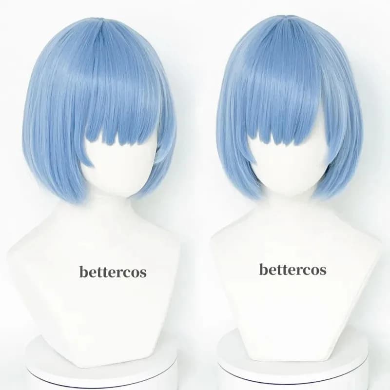 Anime Re: Vita in un mondo diverso da zero Rem Ram Cosplay 30 cm Capelli sintetici resistenti al calore Parrucche di Halloween 5;c,6's.2;b'8,
