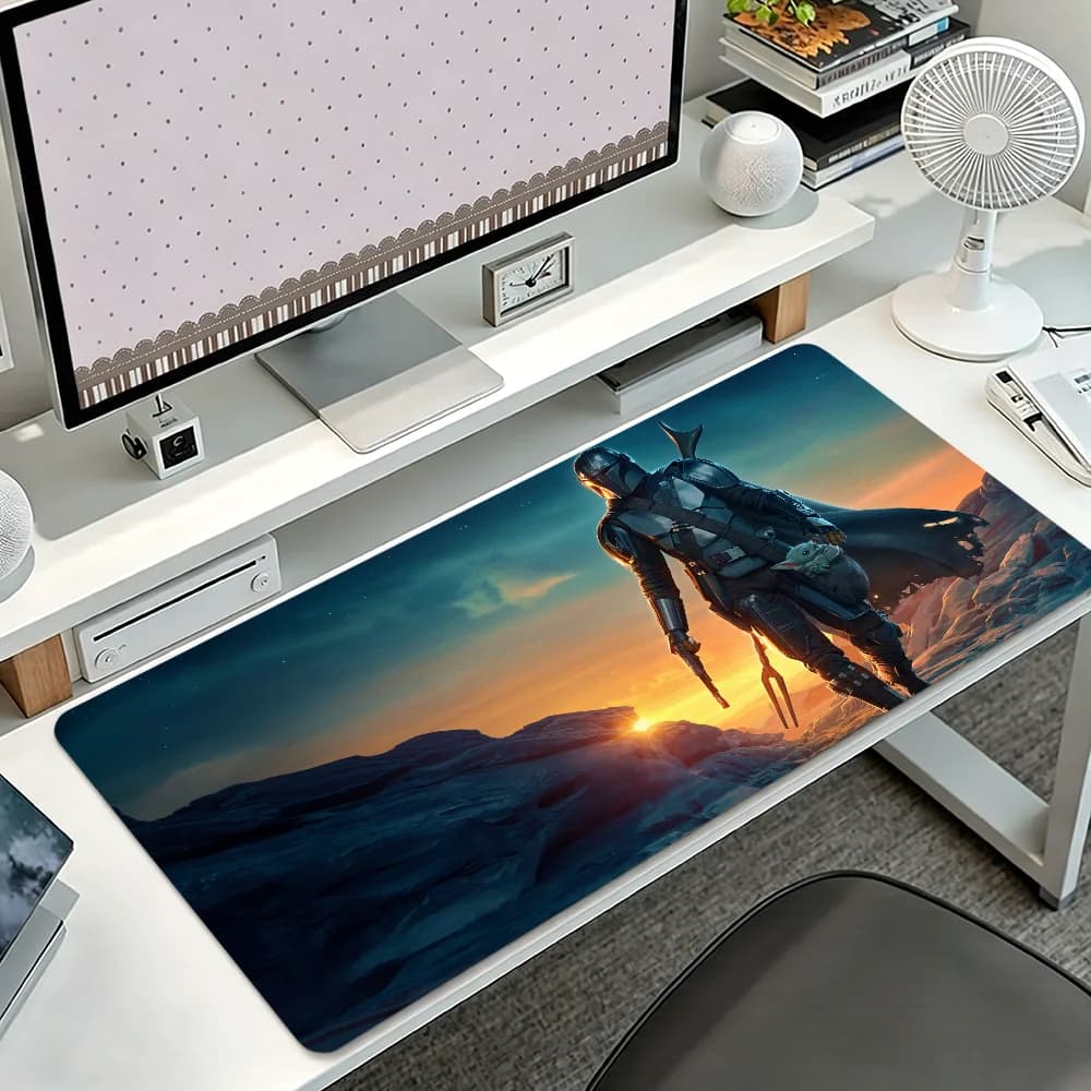Y-Yoda Grogu Mouse Pad Non-slip Thickened MousePad Student Gaming Lockedge Office Cushion Large Writing