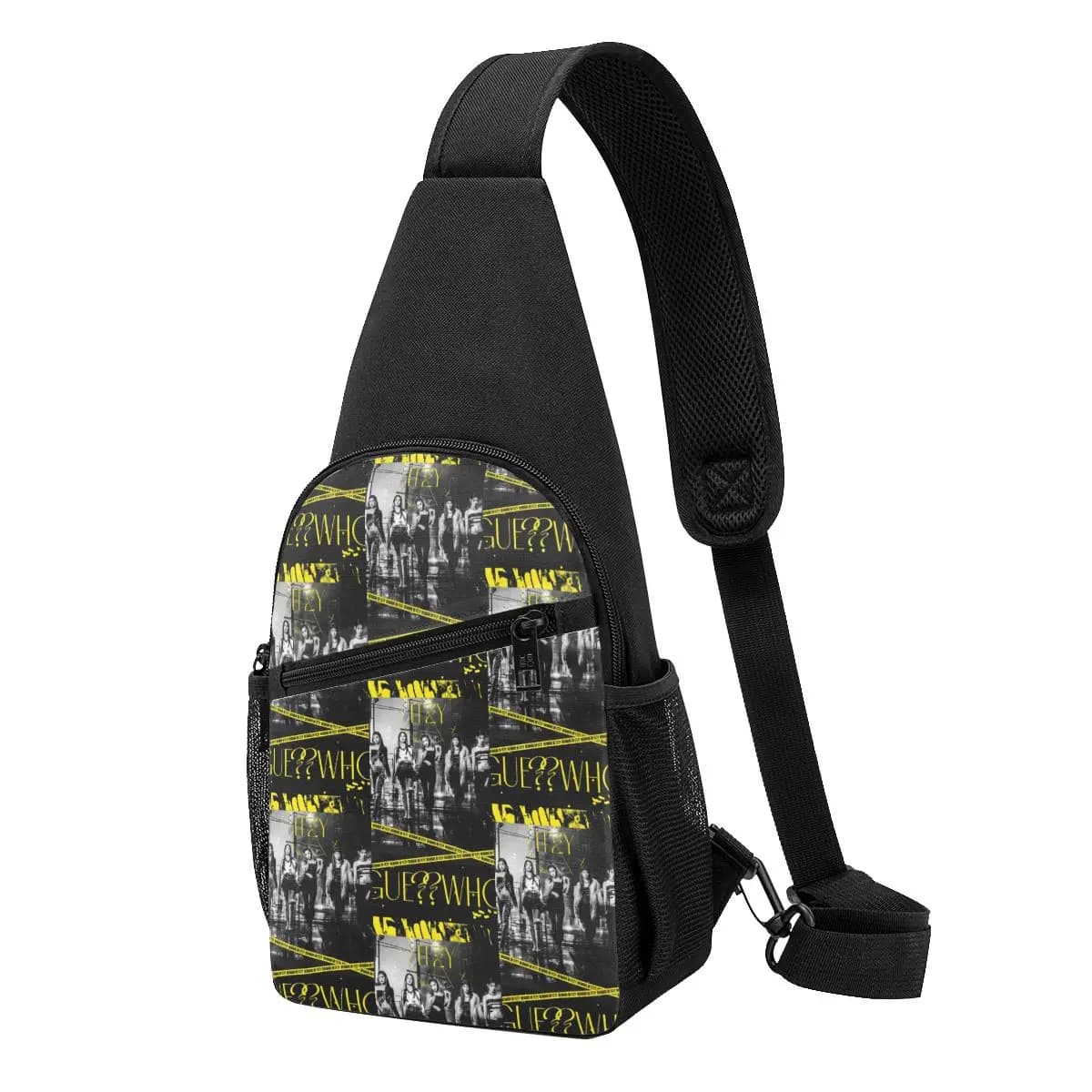 Kpop Itzy-Girl Group Idol Chest Bag Men Sling Crossbody Backpack Chest Bag Travel Hiking Daypack Shoulder Bag
