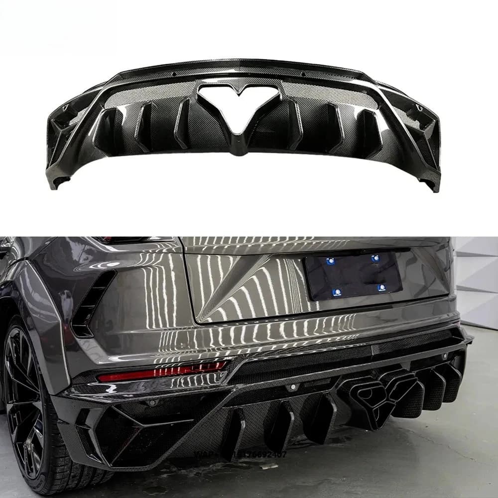 Quality Assurance M Style Carbon Fiber Rear Diffuser Rear Bumpers Splitter ForLamborghini Urus