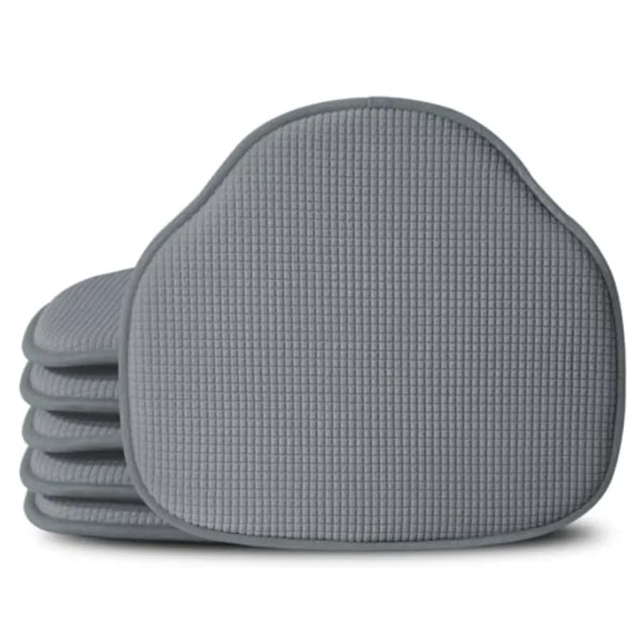 Set di 6 cuscini per sedia Windsor, cuscini per sedie da sala da pranzo in stile rustico, cuscini antiscivolo per sedie da cucina, confezione da 6, 17 x 15,5 pollici