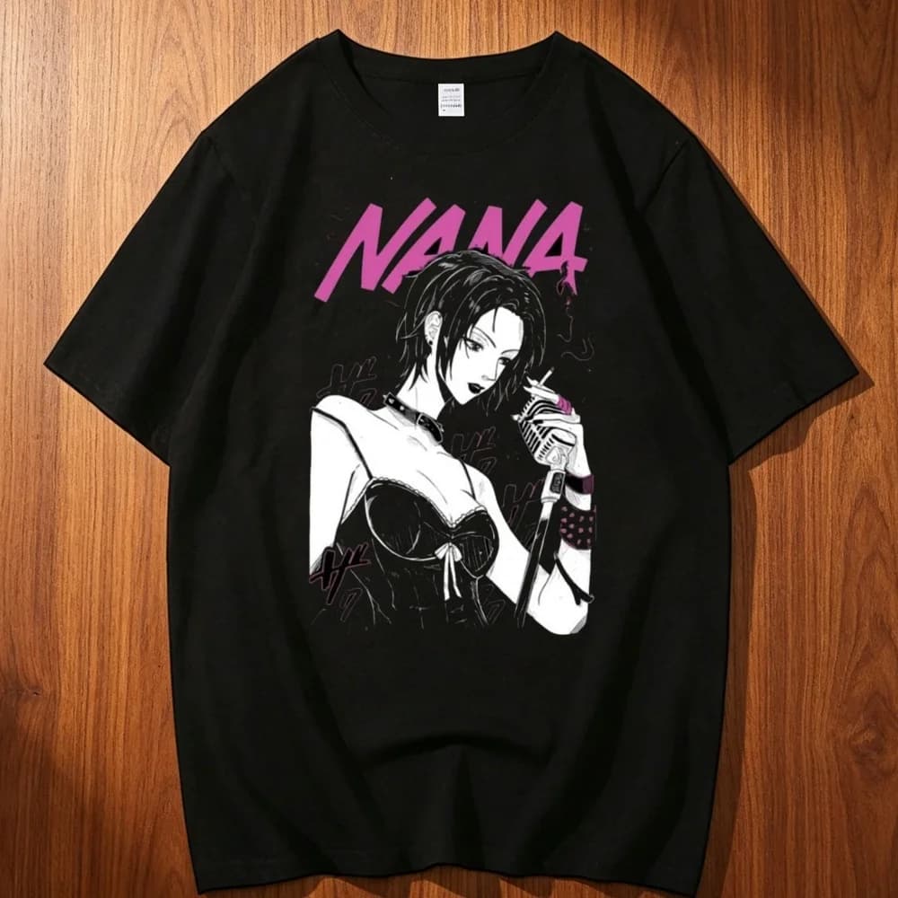 Nana cotton tshirt teen Punk 2000s aesthetic Graphic t-shirt Comfortable Graphic aesthetic Gothic Pop Culture