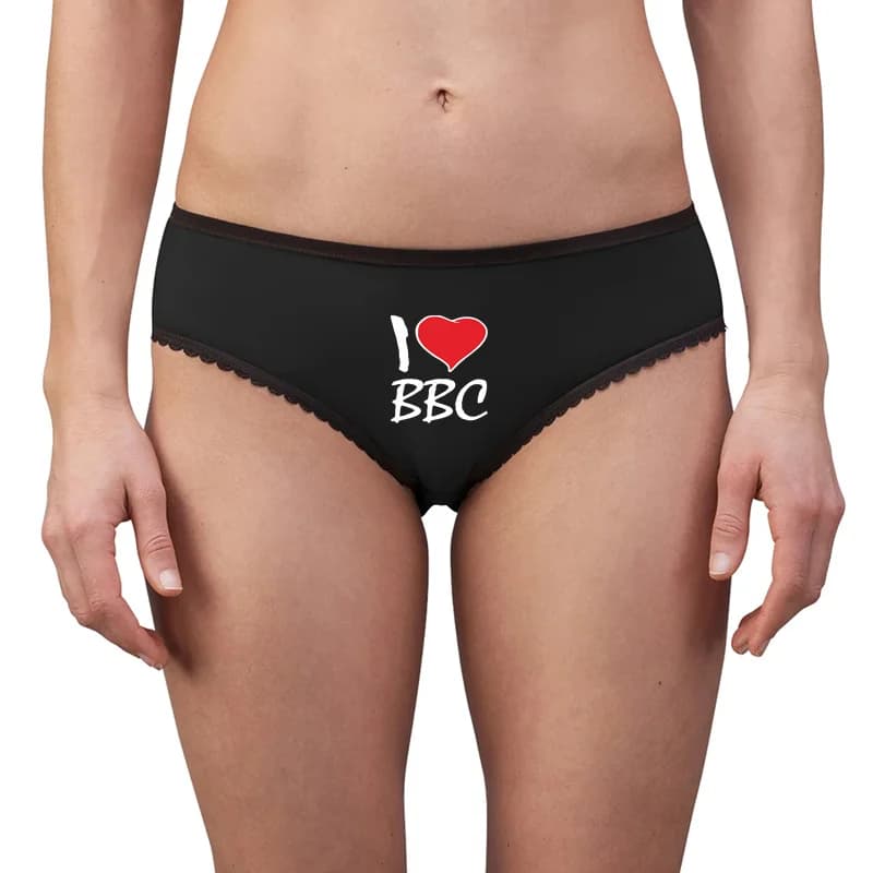 Divertenti e Audaci Slip in Pizzo 'I LOVE BBC' per Donne, Comoda Biancheria Intima Femminile, Lingerie Traspirante Senza Cuciture, Regalo per Signore