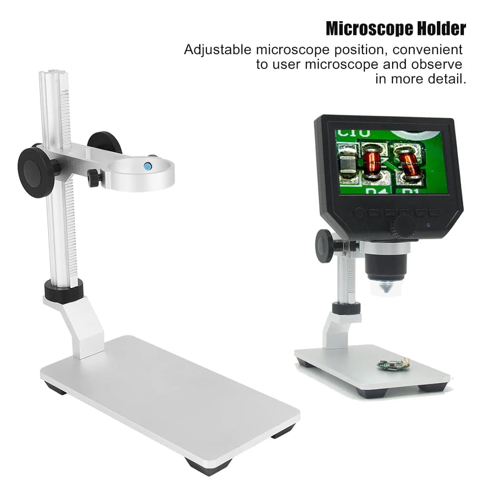 Supporto per microscopio Supporto per microscopio Supporto per microscopio digitale Supporto in lega di alluminio Supporto di sollevamento regolabile