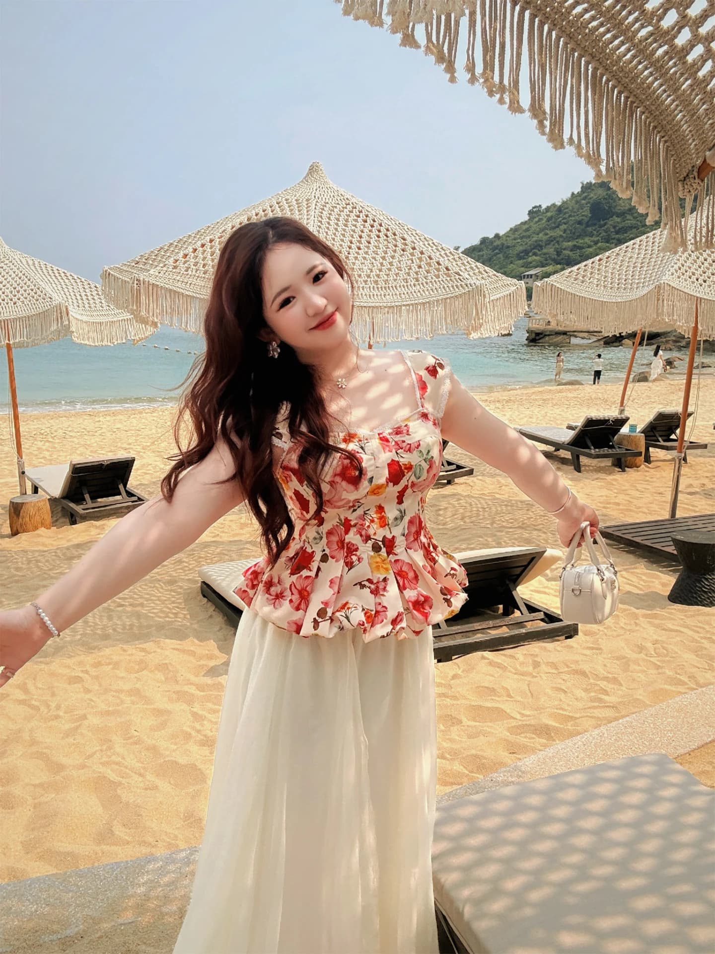 Elegant Large Size Women's Fashion Vest Top Sleeveless Mid-Waist Skirt Long Dress Spring Summer Season French Style Polyester...