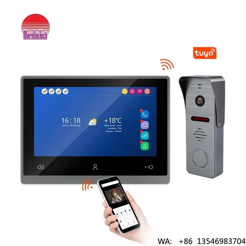 Videocitofono HD 1080P Impermeabile, Campanello Intelligente con Visione Notturna HD per la Sicurezza Domestica