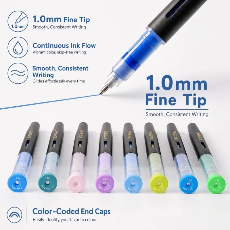 6/48 Colors 1.0mm Glitter Gel Pen Set Large Capacity Silver Gold White Highlighter Pen Stationery School Supplies for Journaling