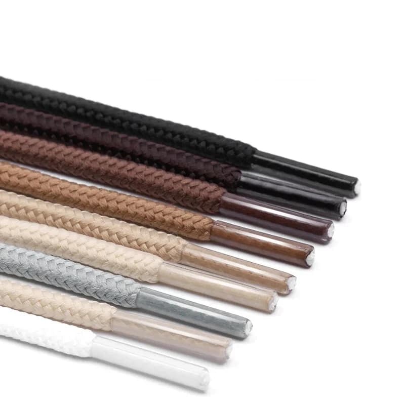 Lacci Classici Rotondi in Poliestere Resistente per Scarpe, Stivali e Sneakers, 1 Paio, 21 Colori Disponibili in 70cm, 90cm, 120cm, 150cm
